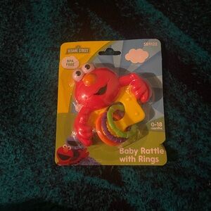 Sesame Street Elmo Rattle Toy - Red and Yellow